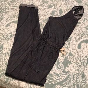 Soft denim-look jumpsuit